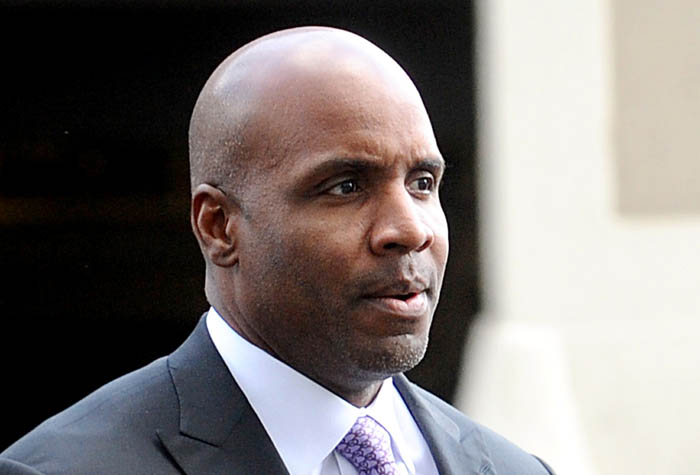 Former baseball player Barry Bonds arrives at federal court today where a jury found him guilty of obstruction of justice but deadlocked on three other counts.