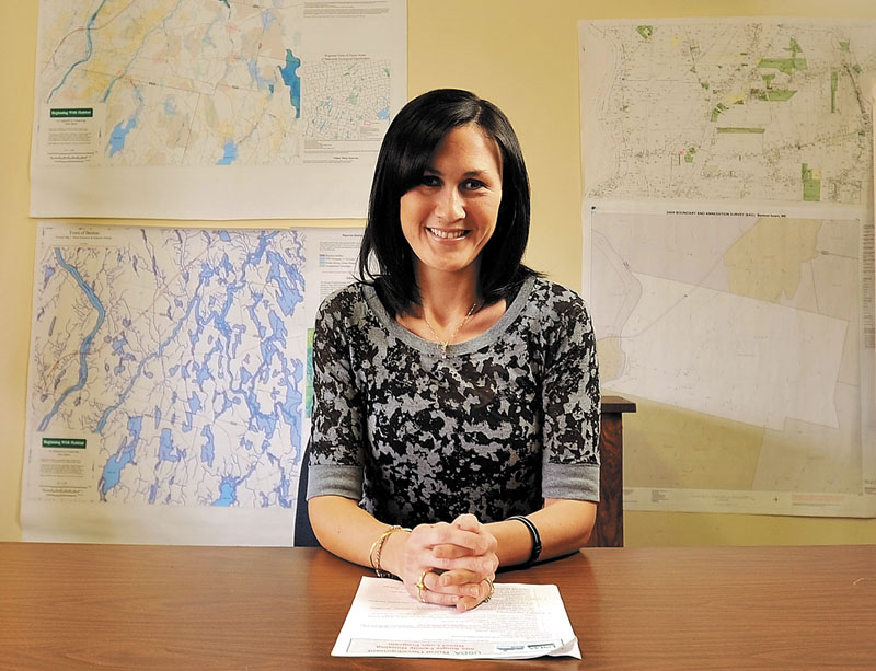 Melissa Patterson is both a Benton selectwoman and clerk at the Town Office. Rep. David Cotta, R-China, is pushing legislation that would make it illegal for someone to serve on an elected town body and at the same time be a town employee.