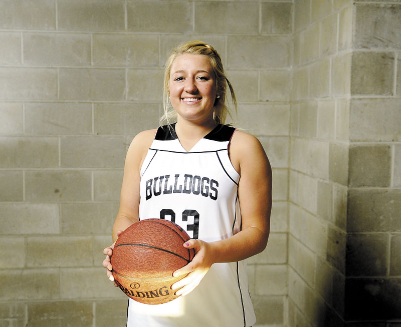 TOP DOG: Hall-Dale guard Carylanne Wolfington scored 20 points, grabbed eight rebounds and recorded four steals during the championship game against Washington Academy. The junior guard is the Kennebec Journal Girls Basketball Player of the Year.