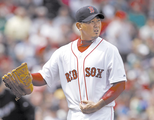 AMAZING TURNAROUND: Daisuke Matsuzaka threw one-hit ball for seven innings after one of the worst outings of his career as the Red Sox beat Toronto Blue Jays 9-1 on Monday in Boston.