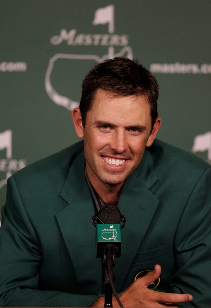 MASTERS WINNER: Charl Schwartzel speaks to reporters after winning the Masters on Sunday in Augusta, Ga. The 26-year-old South African shot a 6-under 66 in the final round to win the green jacket by two strokes.