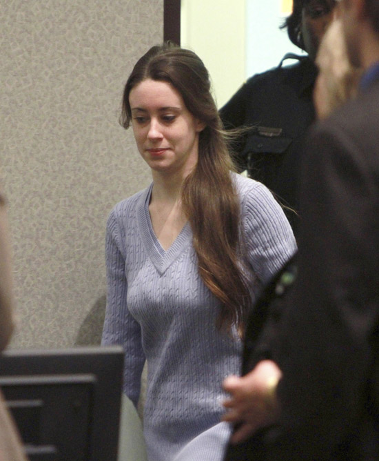 Casey Anthony enters the courtroom for her sentencing today.