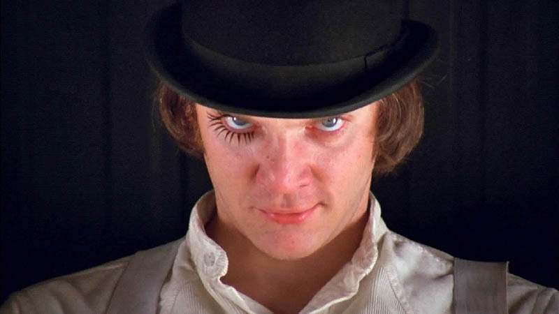 A CLASSIC: Malcolm McDowell in the 1971 film "A Clockwork Orange," which will be shown Saturday and Sunday at the Maine International Film Festival in Waterville.