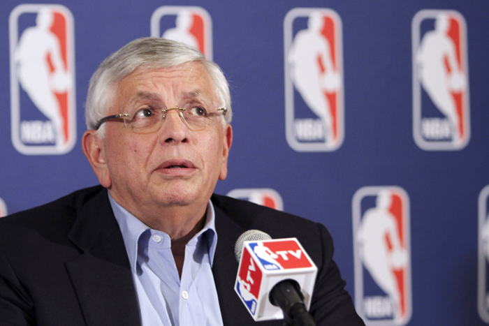 NBA commissioner David Stern speaks to reporters after a meeting with the players' union Thursday. Despite a three-hour meeting the sides could not close the enormous gap that remained in their positions.