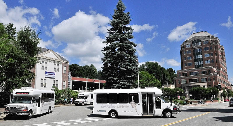 HUB: Kennebec Explorer bus routes converge at Haymarket Square in downtown Augusta.