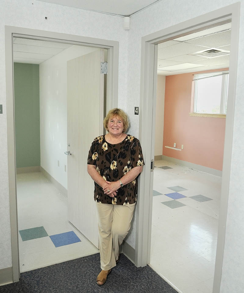 Chief Executive Officer Lynn Duby, stands in Crisis and Counseling Centers' new Caldwell Road office space Friday in Augusta.