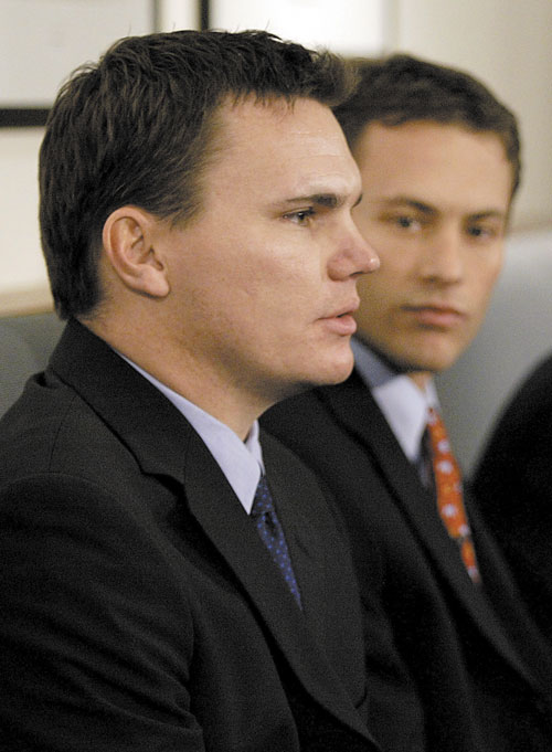 MEET THE NEW BOSS: Ben Cherington, left, shown with then-co-general manager Jed Hoyer in 2005 at Fenway Park, will be named Red Sox general manager today.