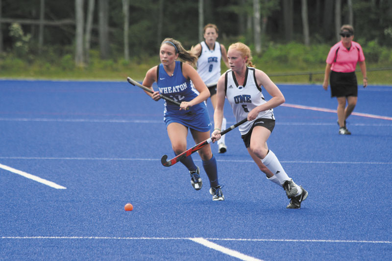 IMPACT PLAYER: Mt. Blue High School graduate Michelle Oswald is a key member of the University of New England field hockey team, which is 13-1-0 this season.