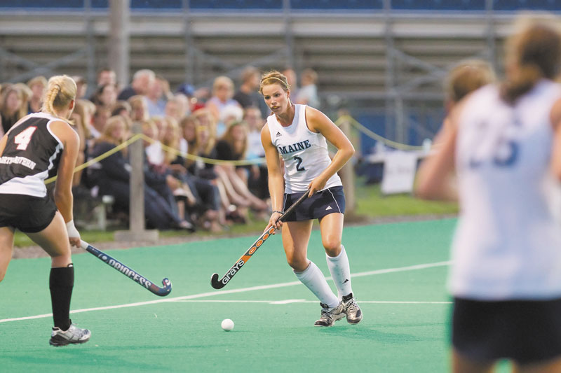 PLAYING FOR A WINNER: Gardiner Area High School graduate Becca Paradee has had more limited playing time during No. 13 Maine’s America East Conference schedule, but with seven seniors on the roster who will be graduating, she expects to have a chance to break into the lineup next season.