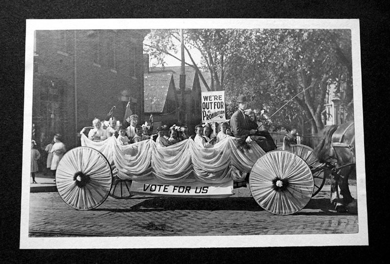 FLOATING AROUND: This photo, dated 1911, shows a pro-Prohibition parade float.