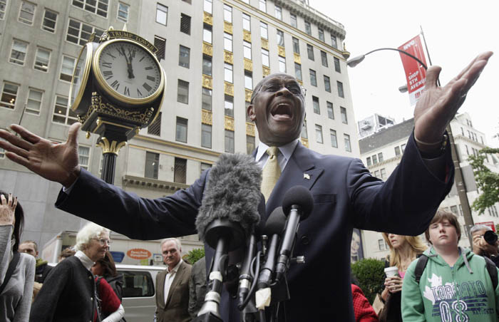 Republican presidential candidate Herman Cain in an Oct. 3, 2011, photo.