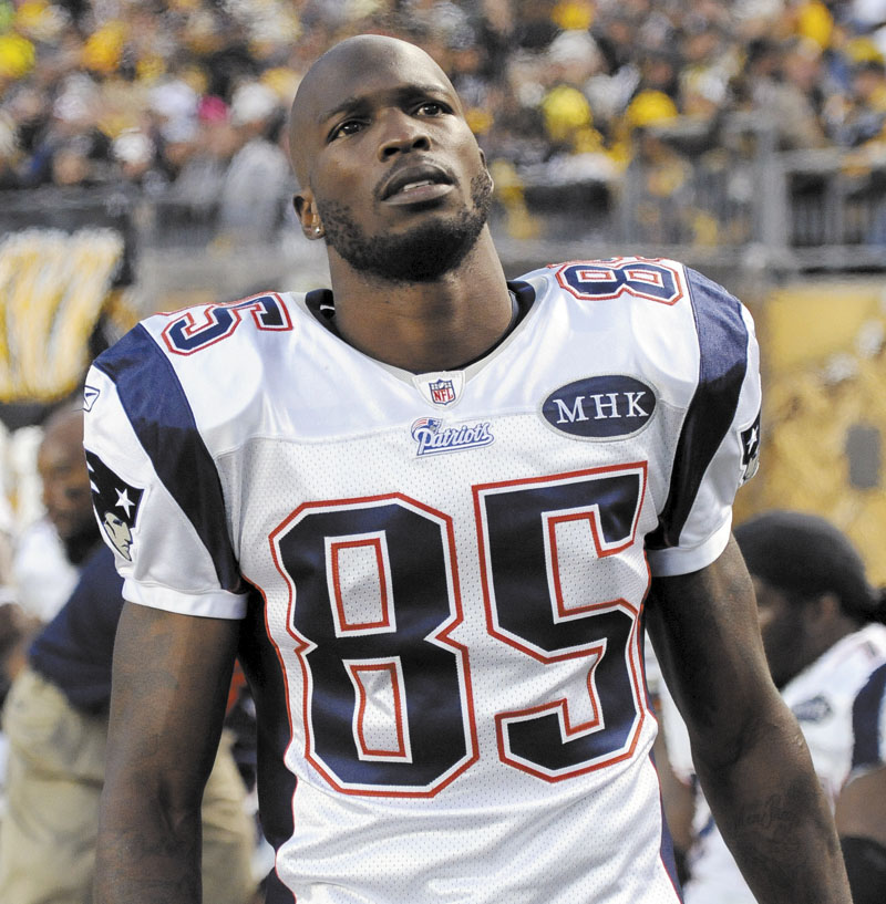 TOUGH START: New England wide receiver Chad Ochocinco (85) has caught just nine passes for 136 yards in his first season with the Patriots.