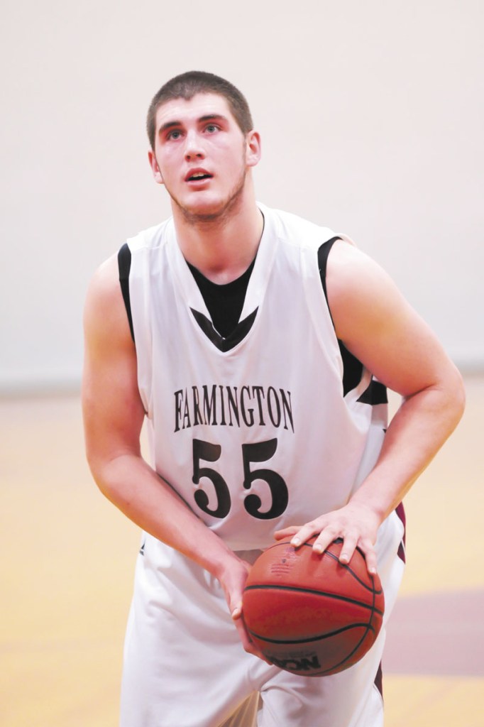 BIG MAN ON CAMPUS: Maranacook Community High School graduate Ben Johnson is expected to play a key role for the University of Maine at Farmington men’s basketball team this season.