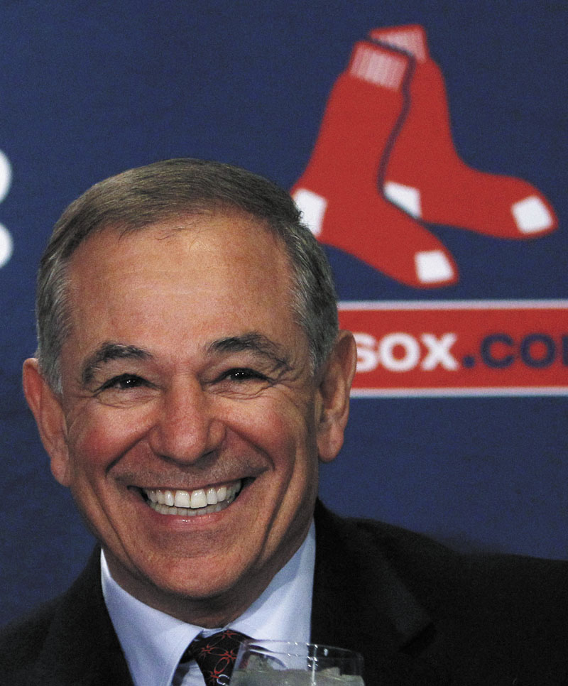 Boston Red Sox manager Bobby Valentine smiles during a news conference at Fenway Park in Boston on Thursday.