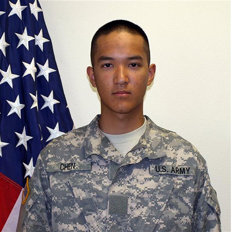 This undated file photo provided by the U.S. Army shows Pvt. Danny Chen,19, who was killed Monday, Oct. 3, 2011 in Kandahar, Afghanistan. (AP Photo/U.S. Army, File)
