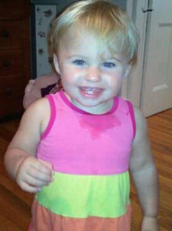 This undated photo obtained from a Facebook page shows missing toddler Alya Reynolds.