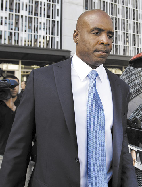 PUNISHMENT COMING UP: Former San Francisco Giant Barry Bonds leaves the federal courthouse in June in San Francisco after a hearing about his perjury trial. Barring an appeal, Bonds is scheduled to be sentenced Friday in San Francisco, bringing the federal government’s nearly decade-long investigation of a Northern California-based steroids ring to an anti-climactic end.