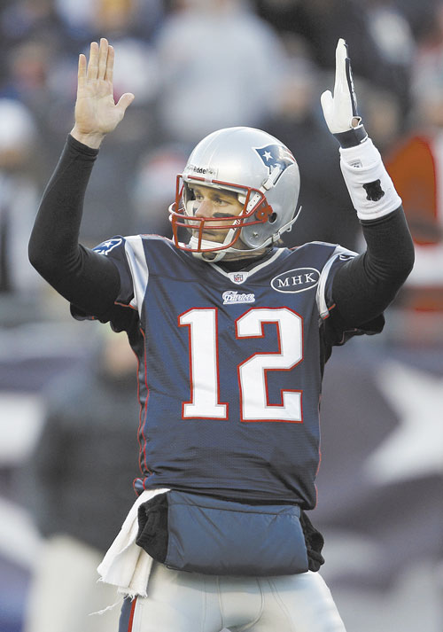 IT’S GOOD: Tom Brady will lead the Patriots against the Bills on Sunday where a win would give New England home-field advantage throughout the playoffs.