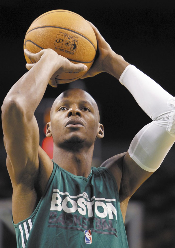 BACK FOR MORE: Ray Allen returns to the Boston Celtics this season along with Kevin Garnett, Paul Pierce and Rajon Rondo as the Celtics make a run at their 18th NBA title.