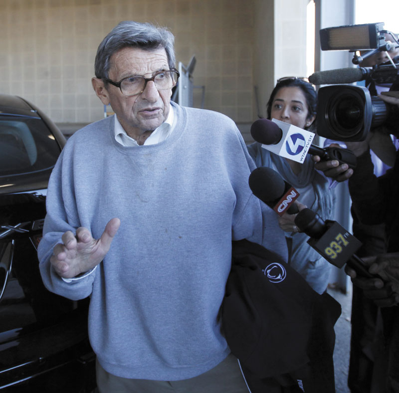 A BAD YEAR: The scandal at Penn State which eventually cost head coach Joe Paterno his job, was one of the many that made 2011 possibly the worst year ever in sports.