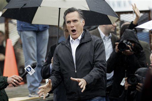 Republican presidential candidate Mitt Romney arrives at a campaign stop in Gilbert, S.C., on Friday.