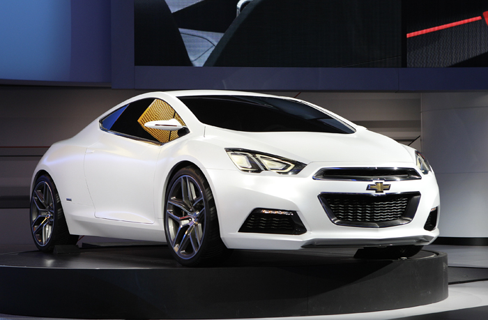 The Chevrolet Tru 140S Concept Coupe is on exhibit at the North American International Auto Show in Detroit today.