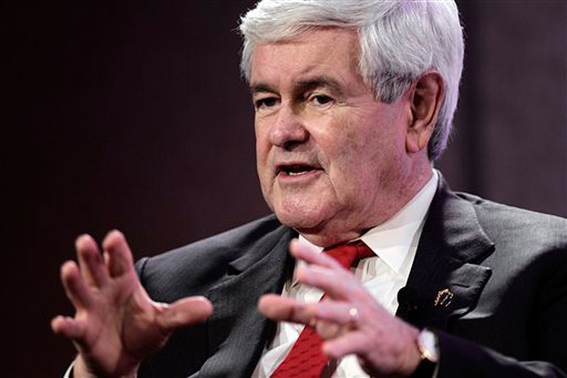 Republican presidential candidate, former House Speaker Newt Gingrich, speaks at the Personhood USA forum in Greenville, S.C., Wednesday, Jan. 18, 2012. (AP Photo/Paul Sancya)