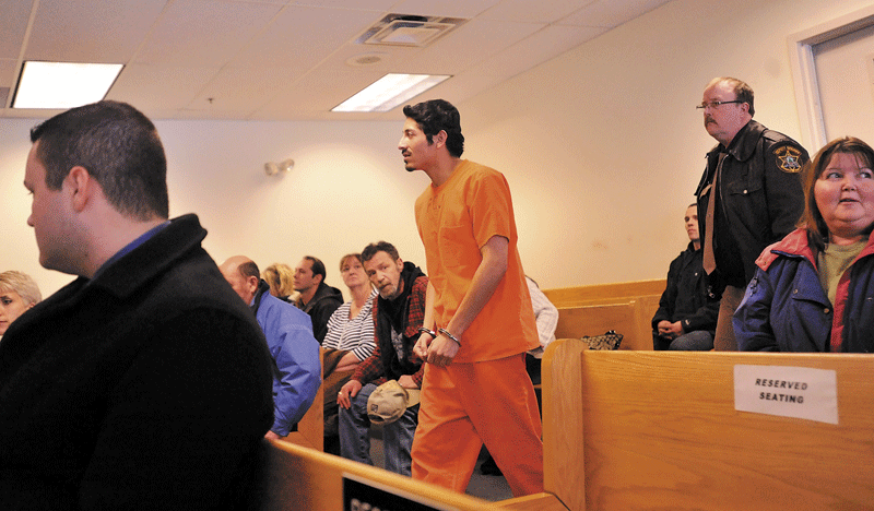Juan A. Contreras, 27, of 92 Chester Lane, Waltham, Mass., was arraigned Friday in Franklin County Superior Court on charges he murdered 81-year old Grace Burton in June. Contreras entered a not guilty plea.