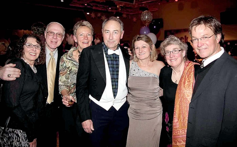 From left, Joan and Peter Beckerman, Mayor Karen Heck, John Koons, Diane Roderigue, and Martha and Doug Breunig.