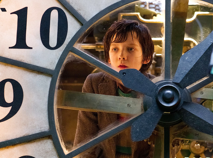 In this image released by Paramount Pictures, Asa Butterfield portrays Hugo Cabret in a scene from "Hugo."