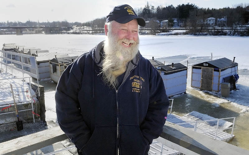 Jimmy Worthing, who operates a commercial smelt camp on the Kennebec River in Randolph, said he has about 85 camps out on the ice.