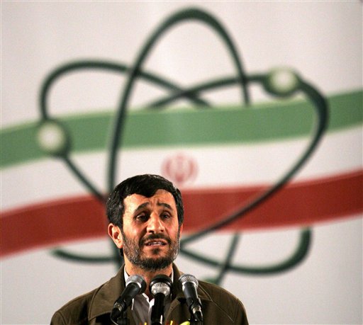 In this April 9, 2007 file photo, Iranian President Mahmoud Ahmadinejad speaks at a ceremony in Iran's nuclear enrichment facility in Natanz. (AP Photo/Hasan Sarbakhshian, File)