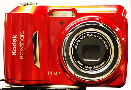 A Kodak Easyshare digital camera is on display at B&H Photo & Video, in New York, in this Jan. 5, 2012 photo. Eastman Kodak Co. said today it will stop making digital cameras, pocket video cameras and digital picture frames in order to focus on its more profitable businesses.