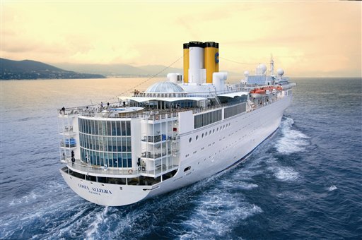 An undated picture of the Costa Allegra cruise ship.