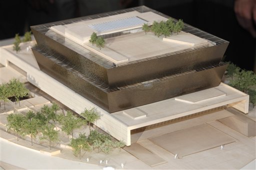 An undated file photo showing the winning design concept for the National Museum of African American History and Culture.