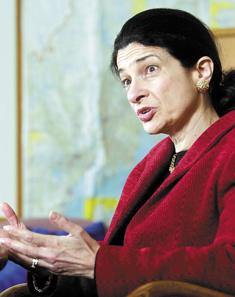 U.S. Sen. Olympia Snowe, R-Maine, meets with the Kennebec Journal editorial board in 2003. On Tuesday, Snowe announced she is retiring from the Senate. government