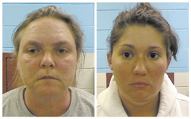 CHARGED: This combo made from photos released Wednesday by the Etowah County Sheriff’s Dept. shows Joyce Hardin Garrard, 46, left, and Jessica Mae Hardin, 27. Garrard and Hardin, grandmother and stepmother of 9-year-old Savannah Hardin, have been charged with murder.