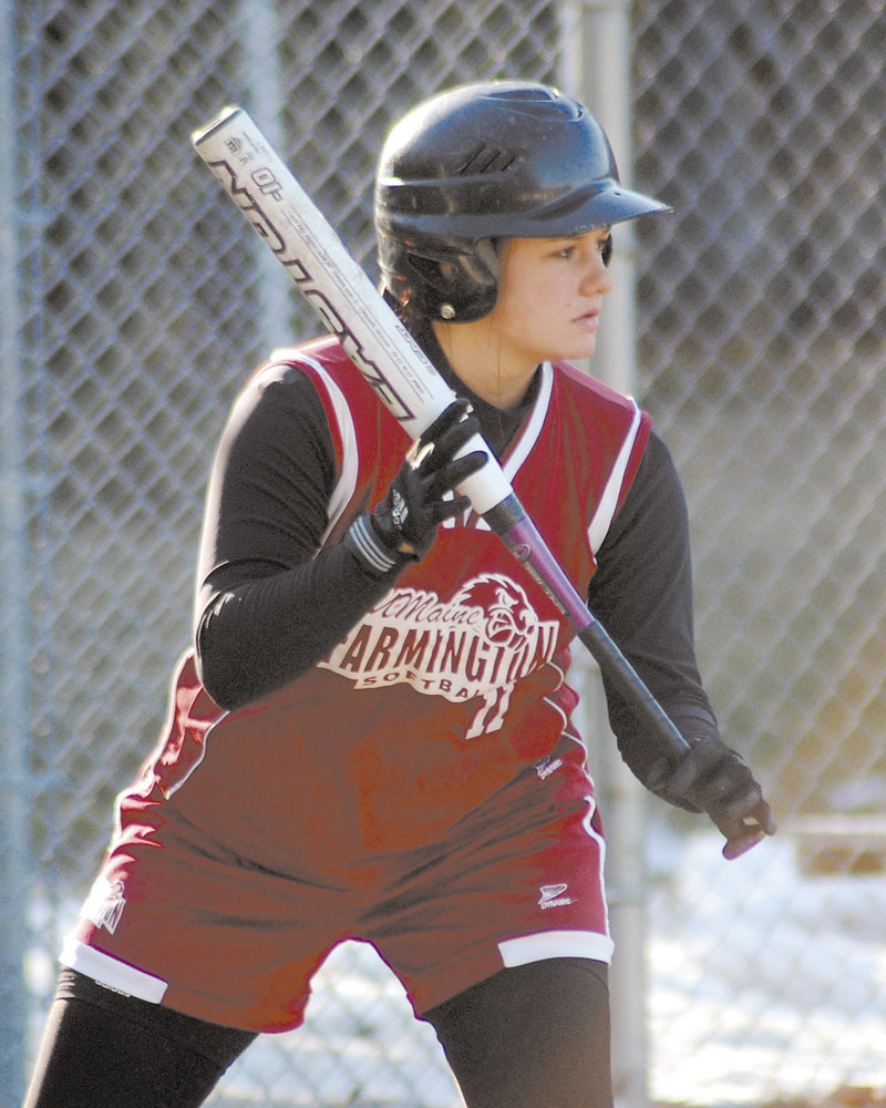 HOMESICK: Amy Jones began her collegiate career at the University of Maine at Farmington, but transferred to Armstrong Atlantic State University in Savannah, Ga. Now she’s back. “Being 1,200 miles away from family was really hard for me,” she said. softball at Bowdoin