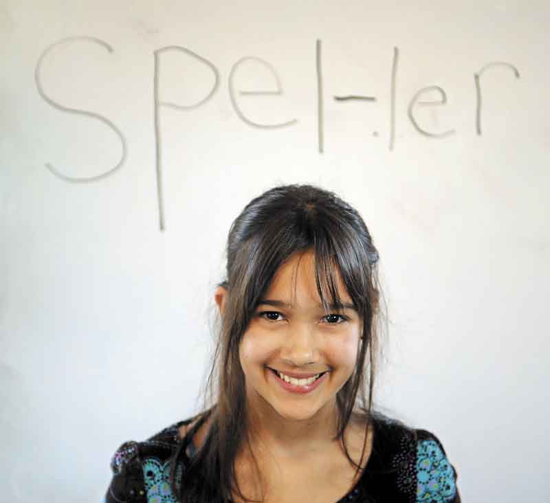SPELLER: Ariana Cousins was Kennebec County's representative at the Maine State Spelling Bee on Saturday.