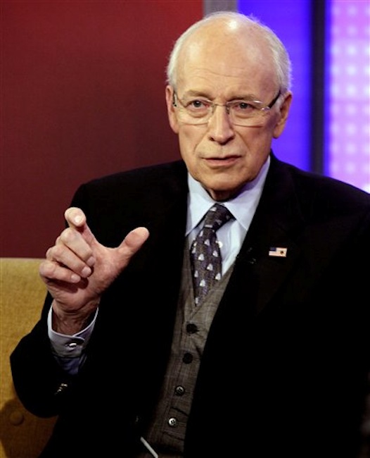 In this Aug. 31, 2011 photo, former Vice President Dick Cheney is interviewed in New York. Cheney is recovering after having a heart transplant, which has re-ignited a debate about age and scarce organs. (AP Photo/Richard Drew)