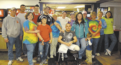 Red Barn recently held a fundraiser for Iraq war veteran Jeremy Gilley, whose legs were crushed between two vehicles as he tried to help an accident victim. The crash occurred Dec. 19 on Route 3, just west of the Cushnoc Crossing bridge.