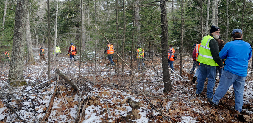 Searchers combed an area near the Eastern River in Dresden this morning as they looked for 12-year-old Micah Thomas.