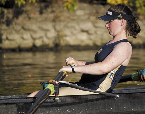 ROWING AWAY: Winthrop native Kelsey Murphy is part of a Notre Dame team that has won the last eight Big East rowing titles.