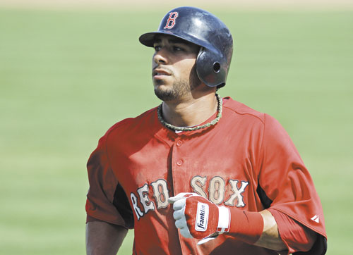 BATTING FIRST? Boston shortstop Mike Aviles could bat leadoff when the Red Sox open the season in Detroit.