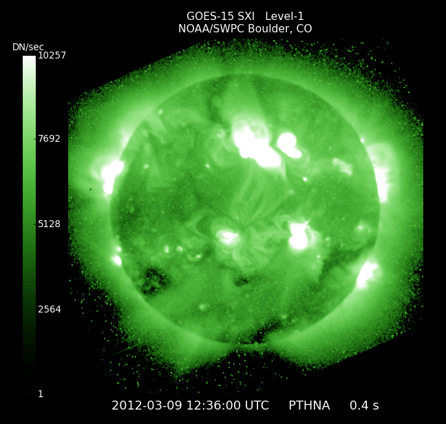 Latest solar X-ray Image from NOAA.