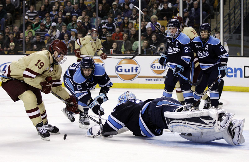THEY’RE BACK: Maine might have lost 4-1 to Boston College in the Hockey East tournament final Saturday night in Boston, but on Sunday, the Black Bears returned to the NCAA tournament for the first time since 2007.