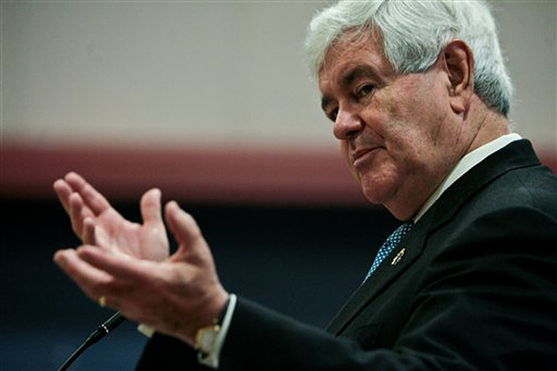 Republican President candidate Newt Gingrich. (AP Photo/The News-Star, Ben Corda)