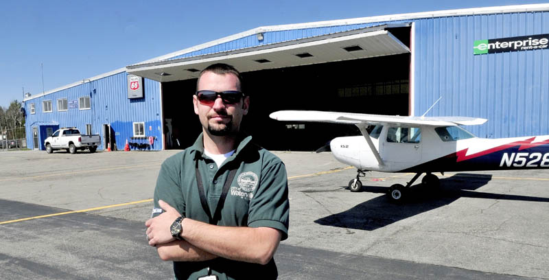 NEW LEADERSHIP: Robert LaFleur Municipal Airport Manager Randy Marshall Jr. at the Waterville airport last week.