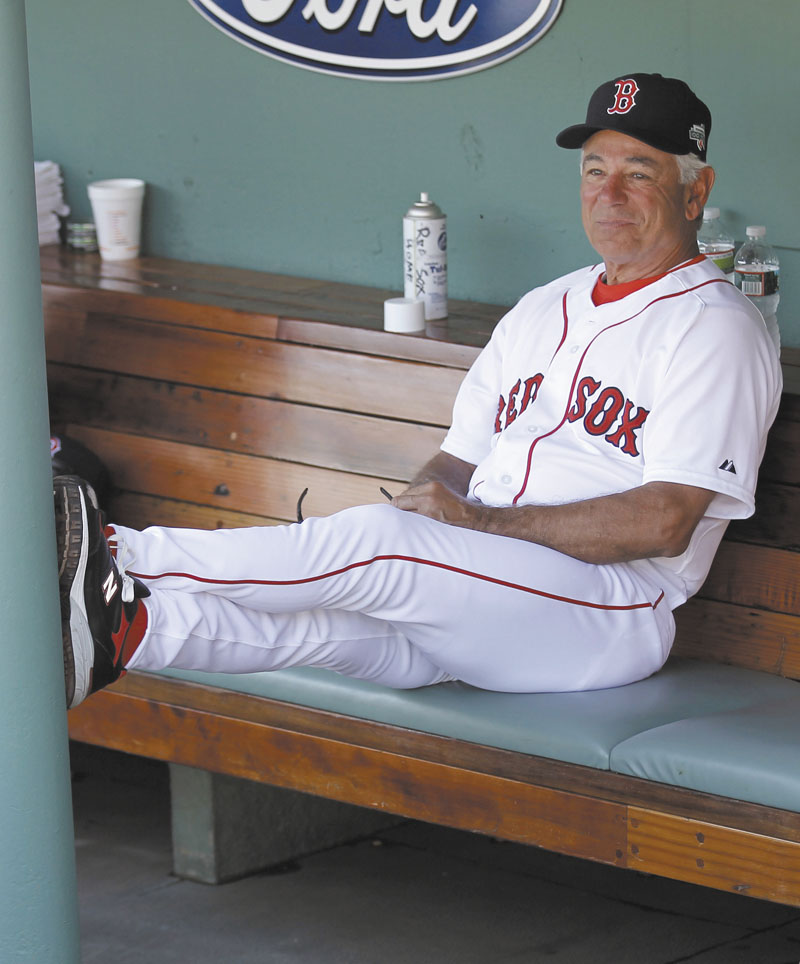 STILL SMILING: Red Sox manager Bobby Valentine has already made an himself heard in Boston, most recently calling out Kevin Youkilis.