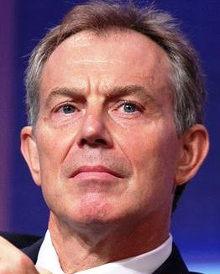 Former British prime minister Tony Blair